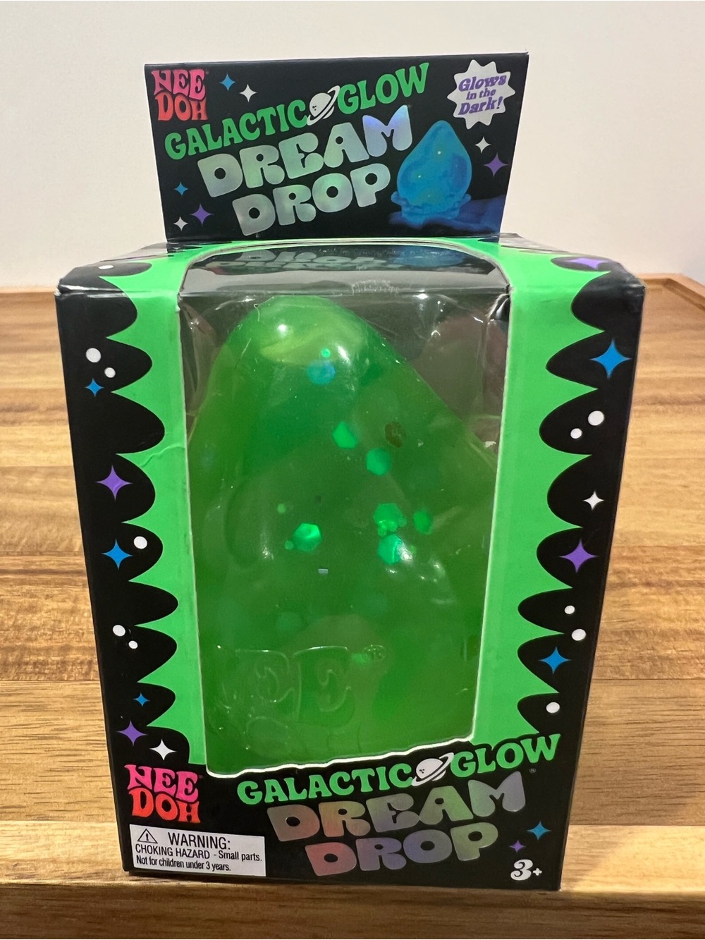💚🌟NeeDoh Galactic Glow Dream Drop - Green Glow in the Dark